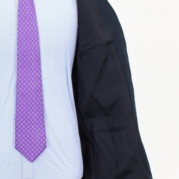 Missoni 40R 32x28 Navy Check 3-Button Suit R352 - Picture 12 of 15